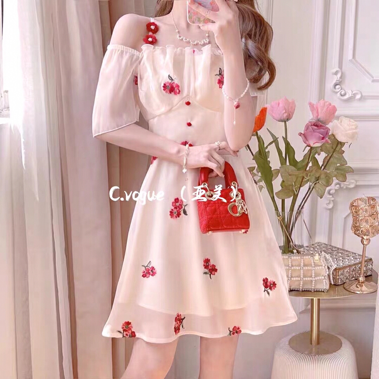 [c.vogue] gentle one shoulder lady dress 88830# PCZ