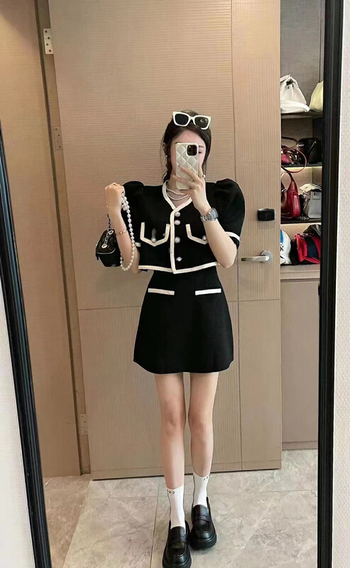 [I do] Korean fashion short coat + slim skirt two piece suit 8052# cqw