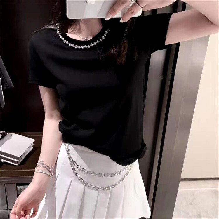 New year in early spring! [story] Korean comfortable and versatile short sleeve T-shirt 122# L