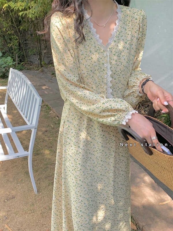 New year in early spring! [next station] Hanfen exquisite floral dress a22038# ZSY