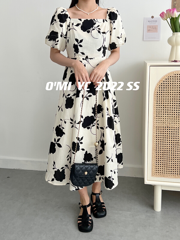 [O MI] Vintage flower fashion dress ys-7625# HBx