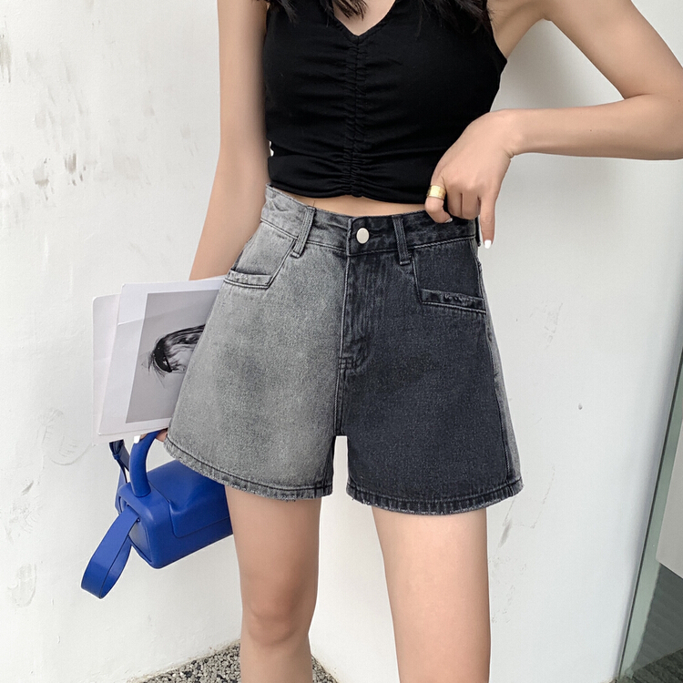 New in early summer! [M +] summer thin material personalized yin-yang denim shorts m3681# CLS