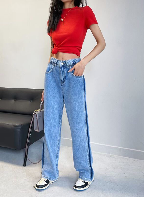 New year in early spring! [x2 Vance feather] straight tube versatile wide leg jeans 3316# WTT