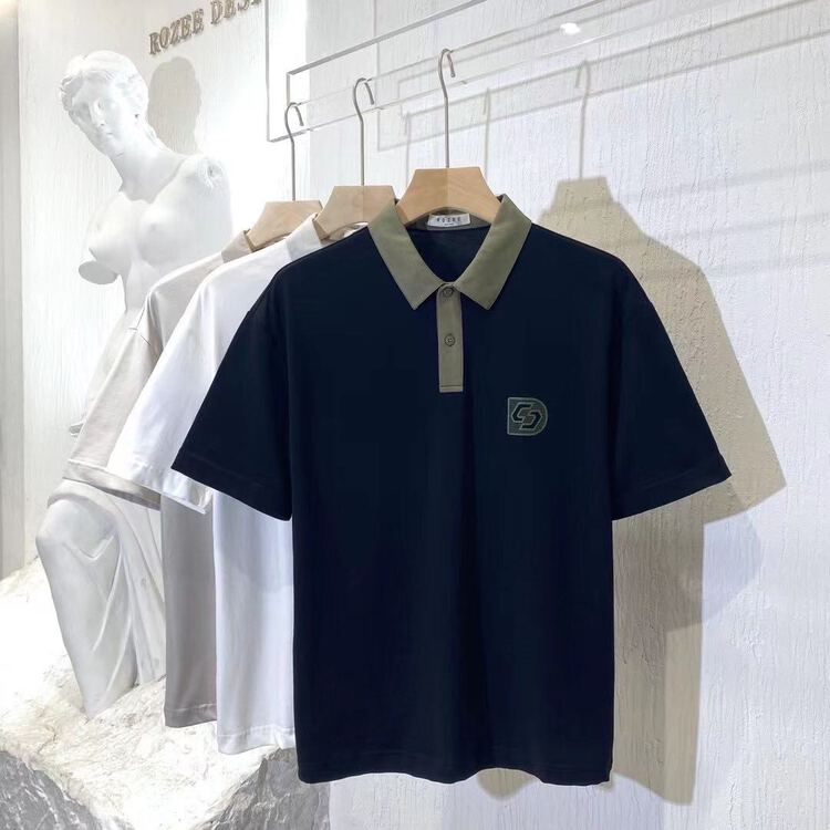 New in early summer! [Ruizhi] Korean loose letter polo shirt z957# ZZL