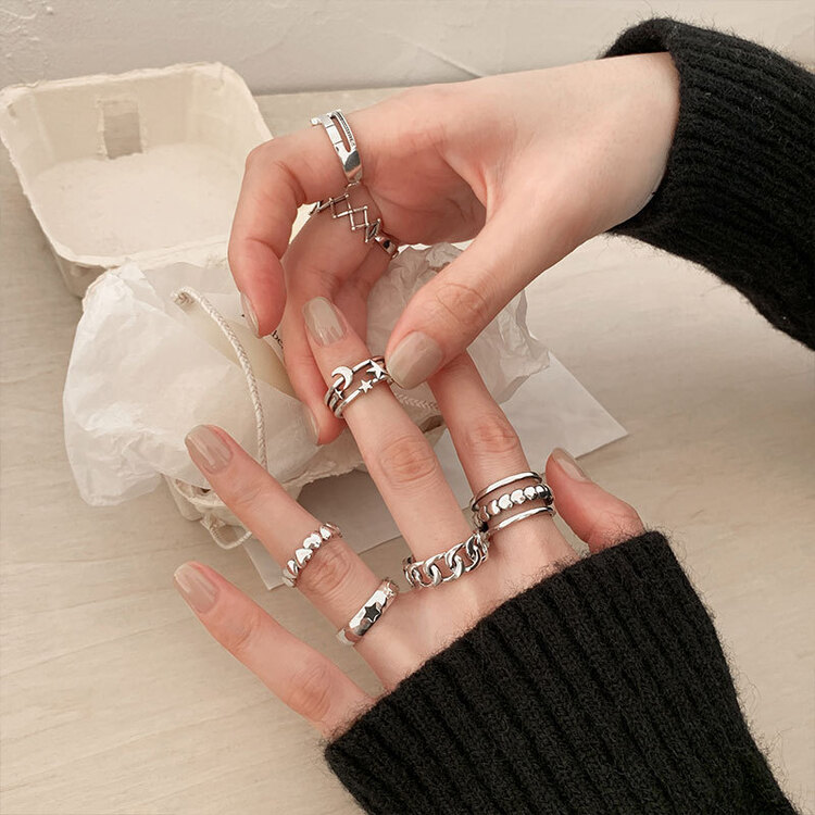 [inside] ins light luxury exquisite niche design feeling opening adjustable ring j973# zxl