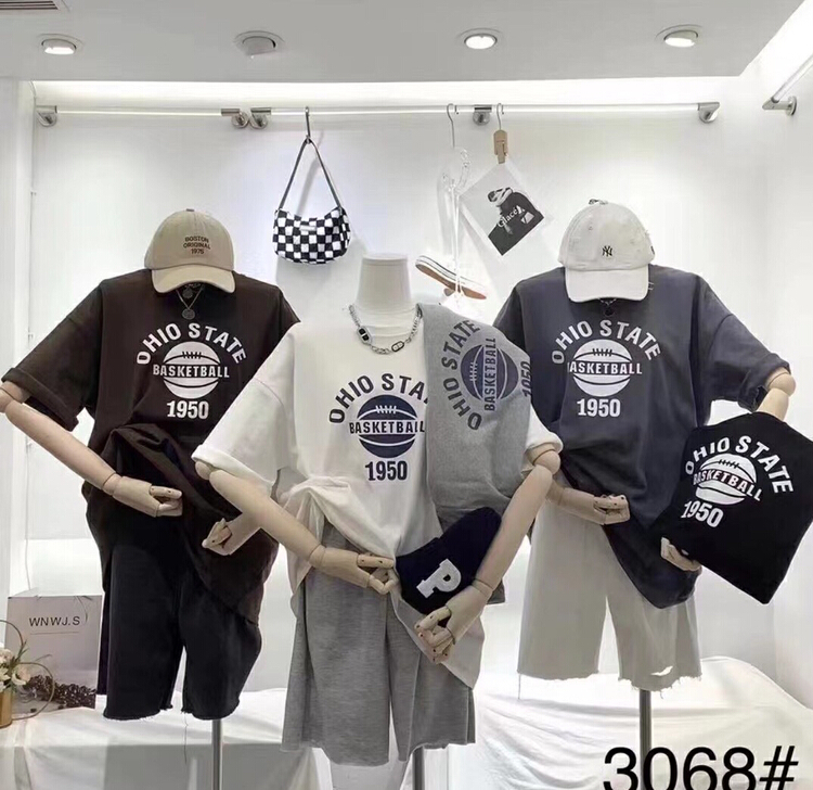New year in early spring! [ziyijia] letter print versatile short sleeve T-shirt 6029t# WTT