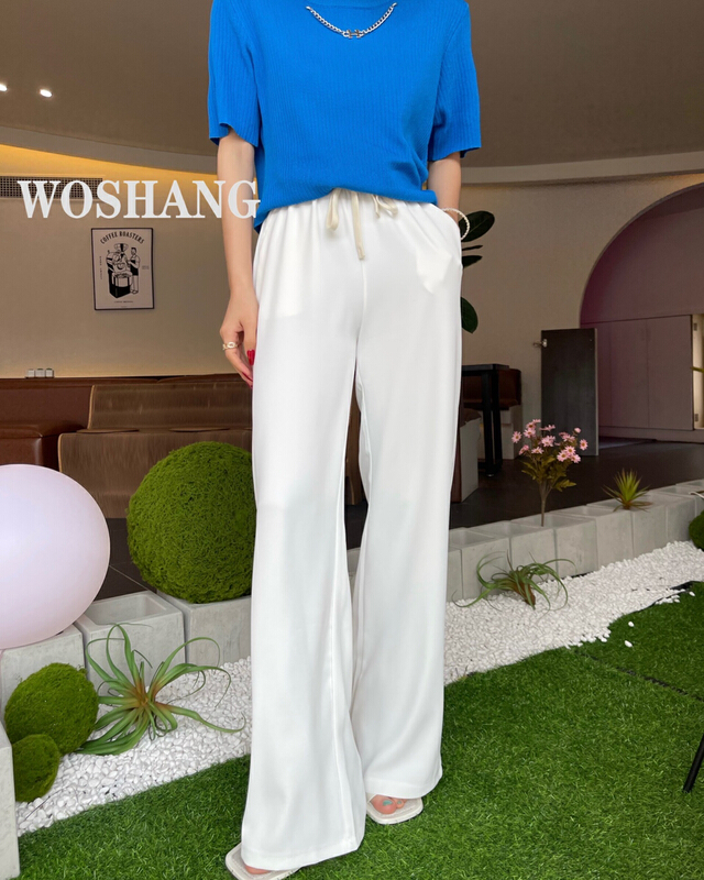 goods in stock! New in early summer! [woshang woshang] Korean versatile pleated trousers (with waist rope) 1216# XYJ