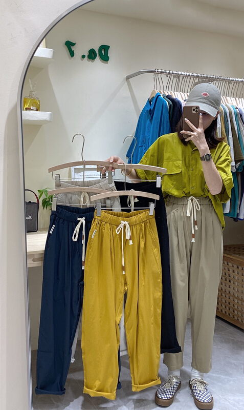 goods in stock! New in early summer! [da. 7] tie rope versatile Leggings 8896# LSL