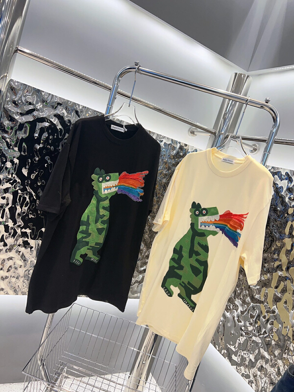 【NANCY】洋氣爆表恐龍刺繡短袖T恤  q6016#  WPL