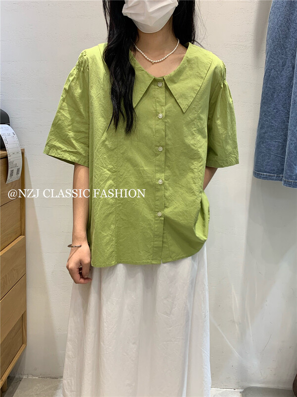 [NZJ] single breasted clean comfortable shirt 820117# L