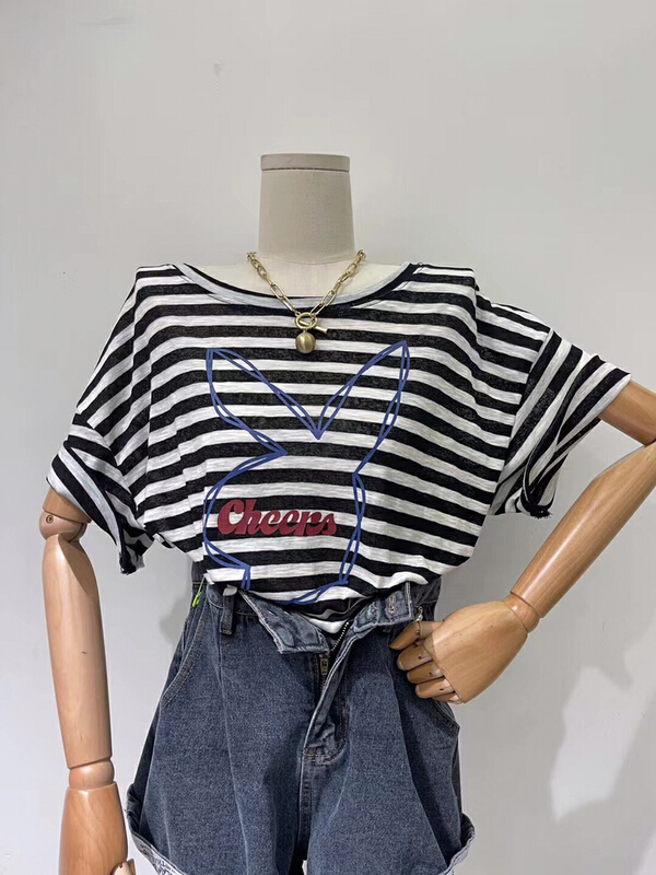 New in early summer! [US] two side drawstring fashion short sleeve T-shirt t241# XYY