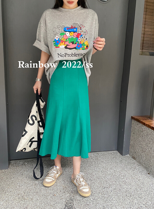 現貨!早春上新!【MEET RAINBOW】百搭針織魚尾半身裙  13891#  LSL