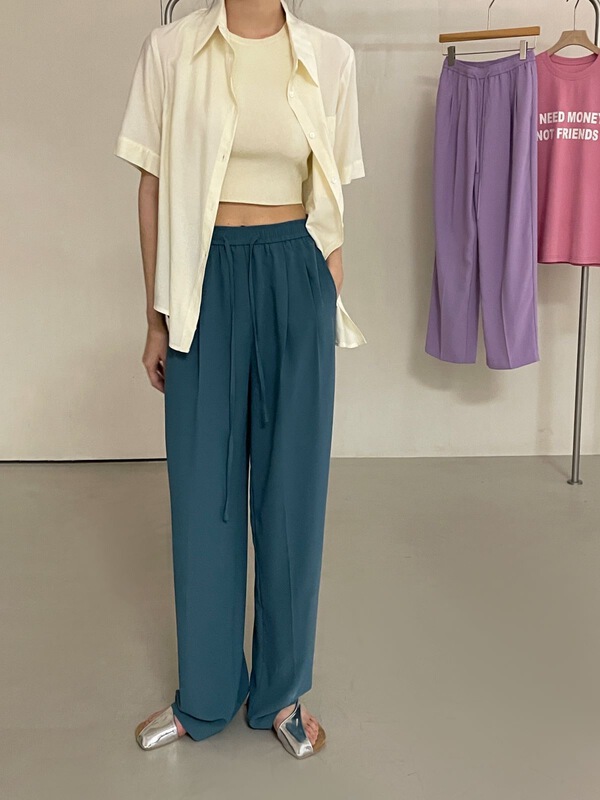 [clean space] Korean loose, refreshing and versatile casual pants 31028# CLS
