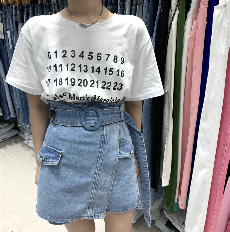 goods in stock! New in early summer! [X1] irregular Korean fashion skirt (with waist rope) w218# LSL