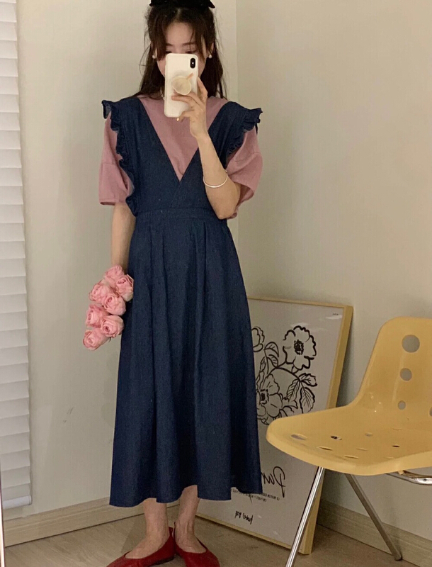 goods in stock! [tototellme] Korean versatile waist strap skirt 20427# HBx
