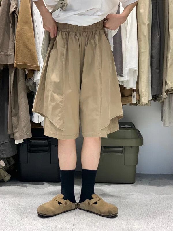 [several cloth see Sichuan] elastic waist high waist slim casual shorts 822145# L