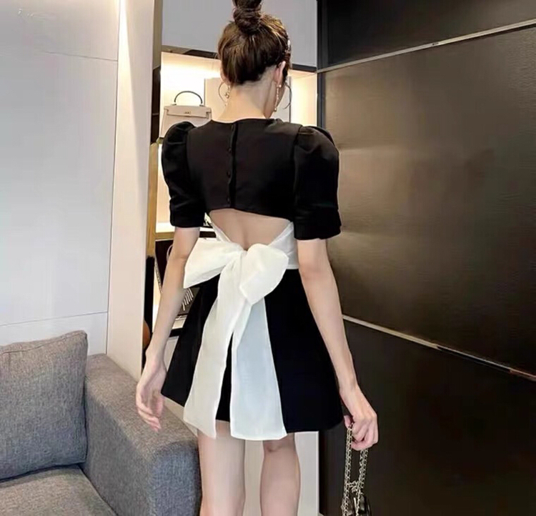 New in early summer! [come and see] butterfly dew back waist dress (dress only) 2365# JJ