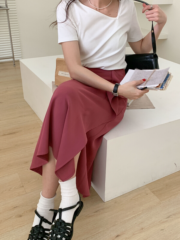 [Tn] Korean minority design Short Sleeve T-shirt yt3020# cqw
