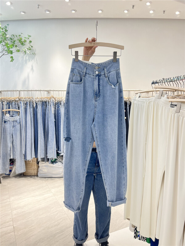 [iris iriisy] Korean casual loose jeans 8186# LSL
