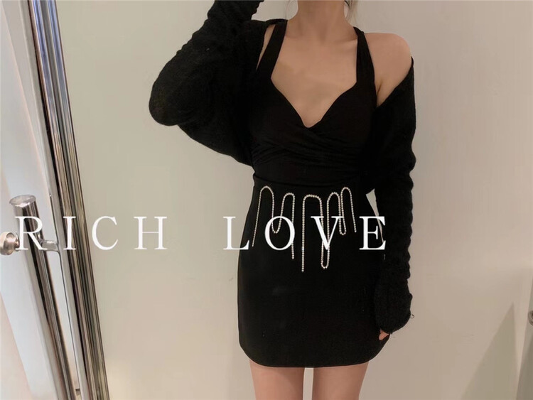 New year in early spring! [rich love] Korean version hot drill design half skirt 8098# WPL