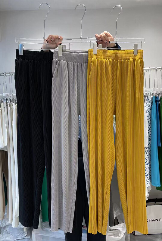 goods in stock! New year in early spring! [Jun Jun] Korean version wrinkled texture versatile casual pants 9086# lwy