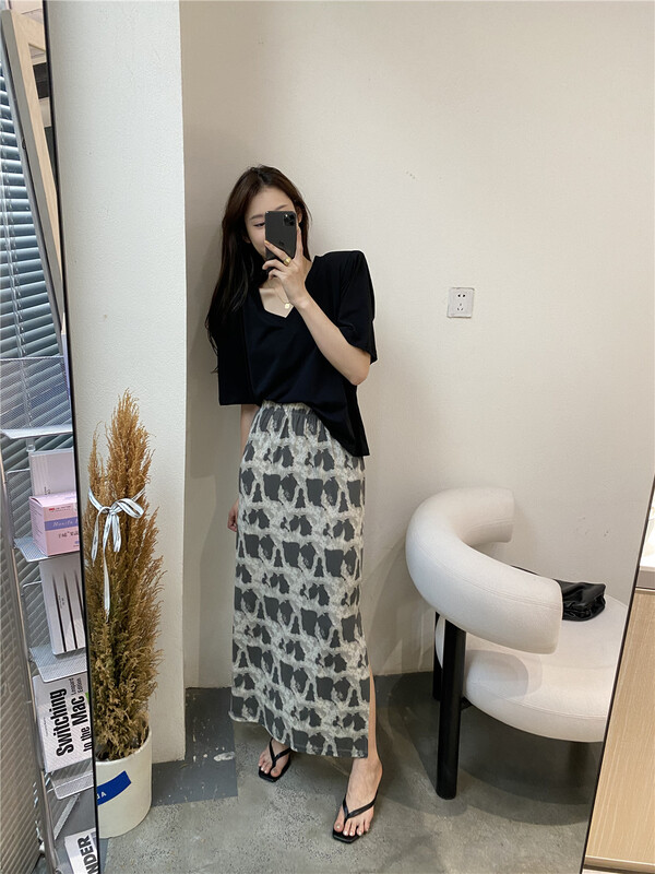 [modern 197] high waist lady temperament skirt 8965# zyh
