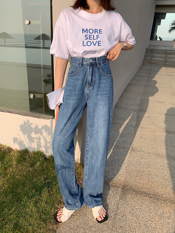 Original price 69.93! Early spring! [en Xier] Korean version of versatile fashion elastic free jeans exj1800# L