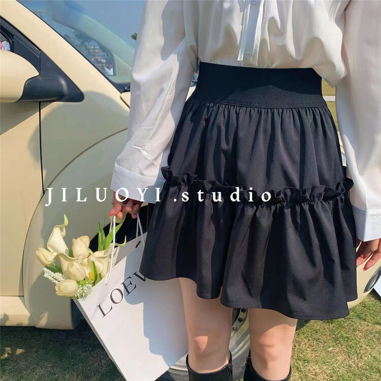 New year in early spring! [Luoyi] simple style, thin and foreign style skirt 9560# L