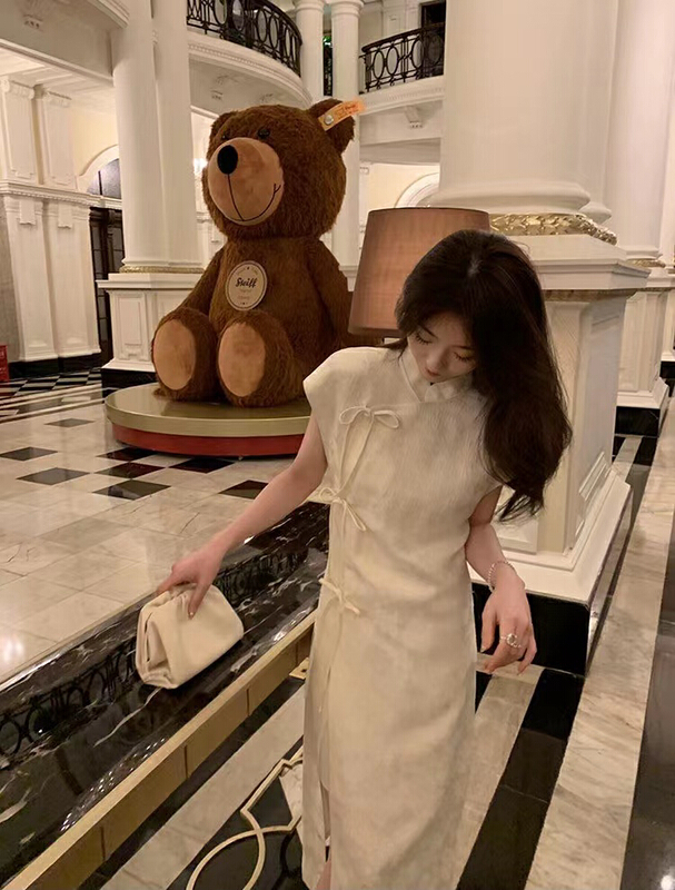 goods in stock! New in early summer! [are studio] cheongsam lace up slim dress (with bottomed suspender dress) 9981# WPL