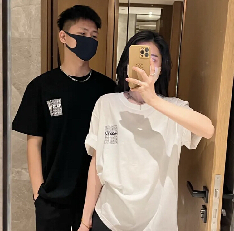 [ing] Japanese casual letter printed short sleeve T-shirt 3113# ZZL