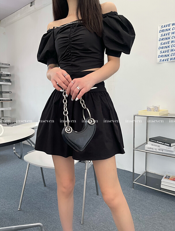 Original price 77.83! [inseven] Korean decorative pleated skirt 26378# ozq