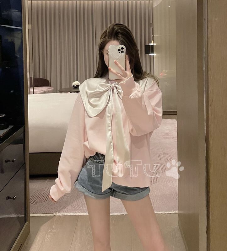 [Tutu] Korean versatile solid color sweater (with shawl) 99006# cqw