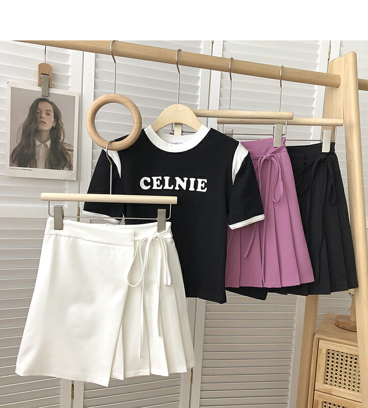 New in early summer! [Gangan] high waist light proof A-shaped retro versatile skirt 1271# Cl