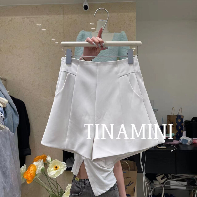 New in early summer! [Tina Mini] simple high waist suit casual shorts k911-1# hjy