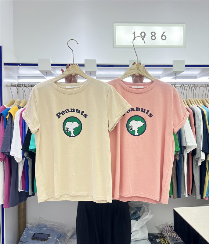 New in early summer! [1986] cartoon print casual versatile short sleeve T-shirt c771# LSL