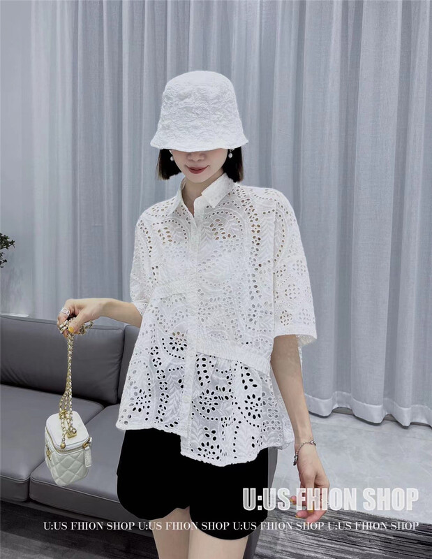 [UUS] Korean hollow out comfortable shirt 222628# hyy