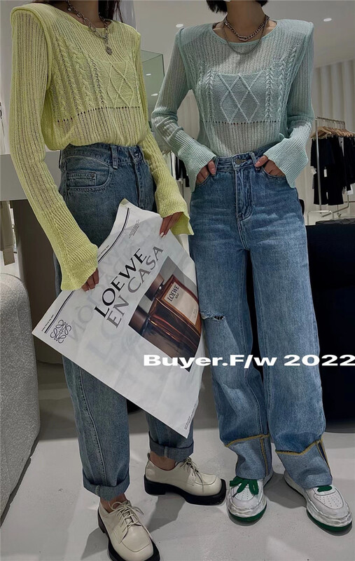 goods in stock! [buyer] loose shoulder pad hollowed out T-shirt 3570# WTT