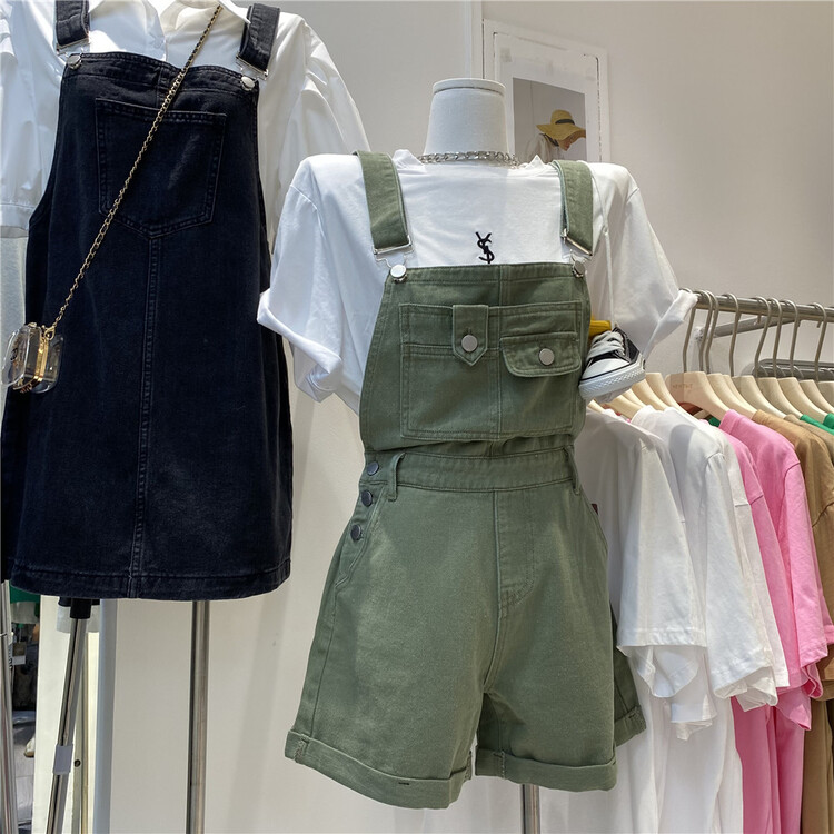 [new time] Korean casual versatile denim suspenders ys1-9911# XYY