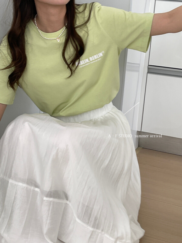New in early summer! [AF] Korean casual letter printed short sleeve T-shirt 3359# XYY