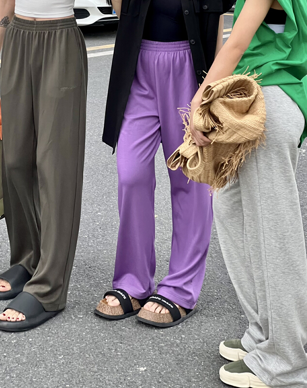 [bobo1972] Korean pure color versatile casual pants 226883# ozq