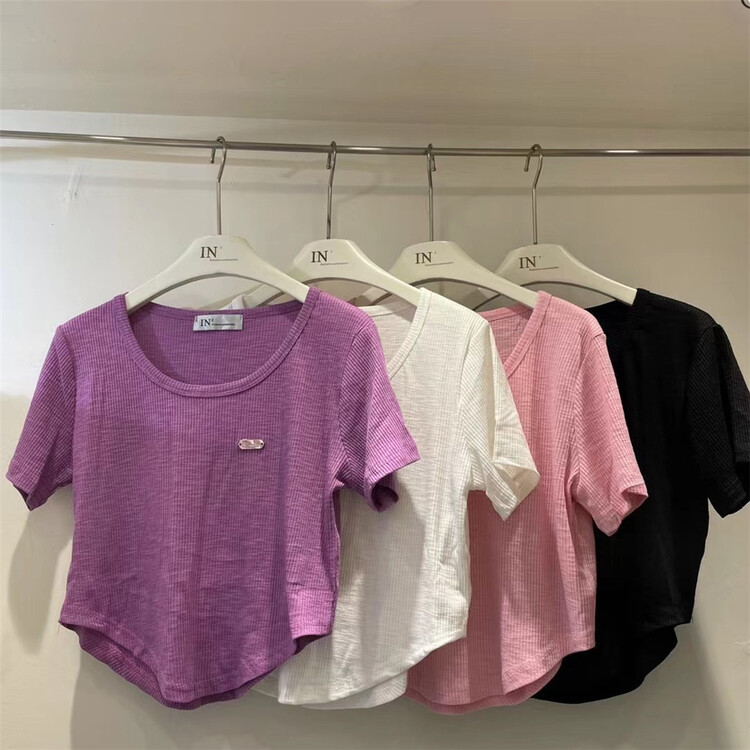 [in] minority silver standard short sleeved T-shirt b892# ZSY