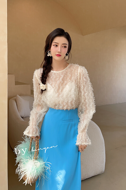 goods in stock! New year in early spring! [benyan] woolen edge fashion Korean shirt 7667# zxx