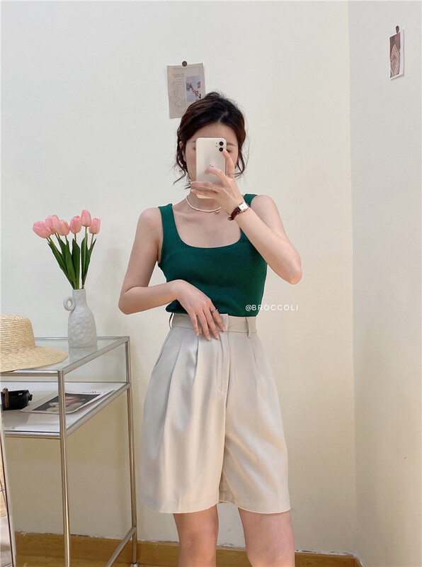 [broccoli] Korean minimalist net color loose casual shorts ys1-8012# zjy