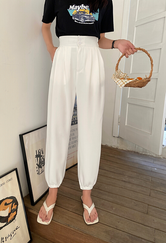goods in stock! New in early summer! [Kiki studio] breathable Leggings in clean color 5758# hjy