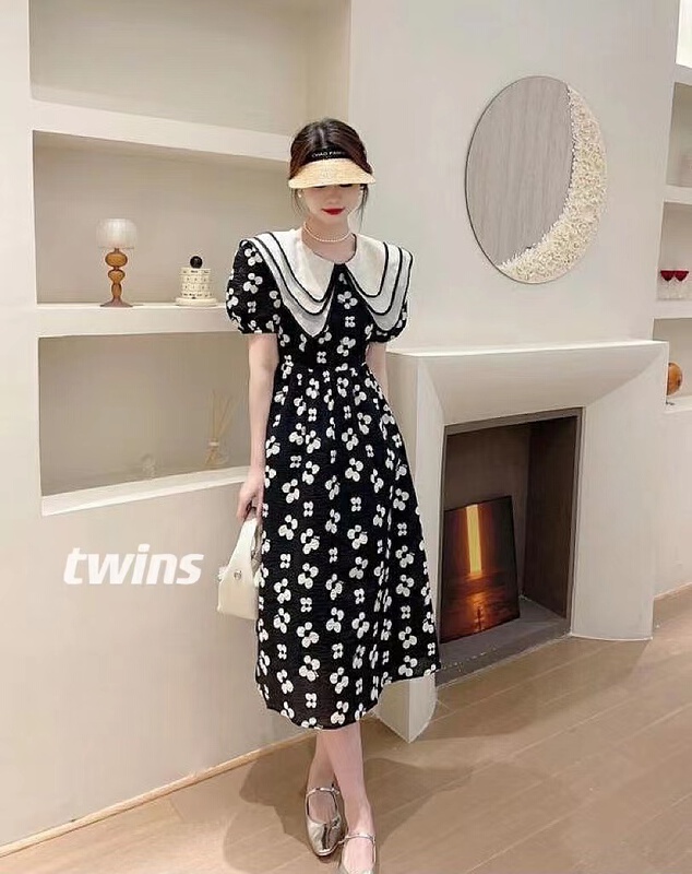 [twins] fashionable slim sweet Korean dress 8832# hjy