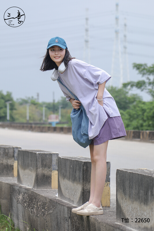 [original of three plain clothes] simple and versatile clean color short sleeve T-shirt 22650# XYJ