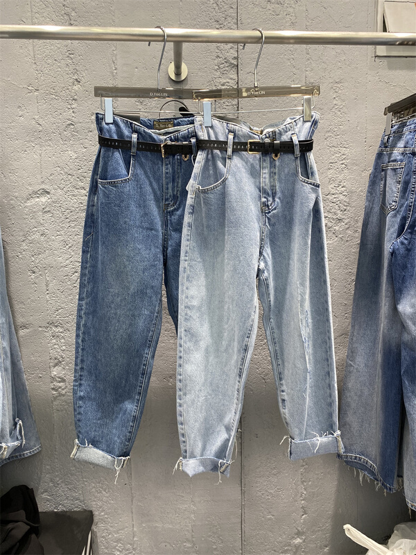 New year in early spring! [dtoo. Lin] Korean versatile washed jeans (with belt) hy208# ozq