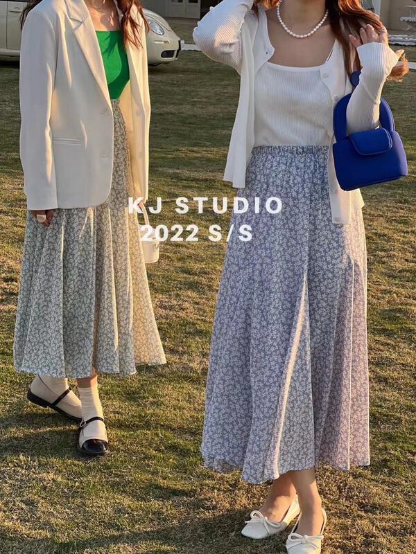 New year in early spring! [kJ] floral slim and versatile skirt (excluding matching) ys1-0662# zxl