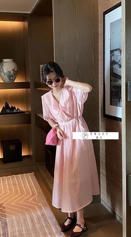 goods in stock! New in early summer! [enjoy · Yueji] Korean lotus leaf collar sweet lady dress 8828# PCZ