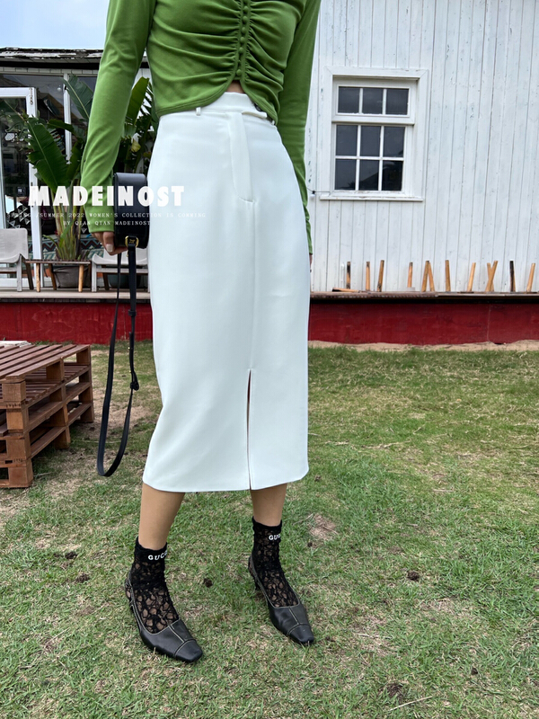 New year in early spring! [OSHA madeinost] slim front slit, versatile suit skirt 86055# ll